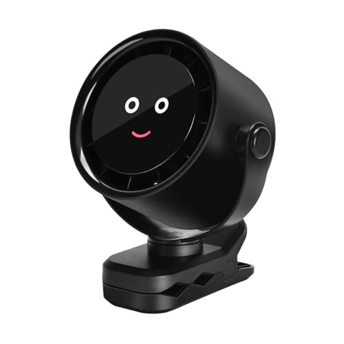 FIRSTXIU Ventilator, Clip-on-Ventilator fürs Bett, tragbarer Ventilator für unterwegs, 360 Grad drehbarer Kühlventilator, Digitalanzeige, Kinderwagenventilator mit 5 Geschwindigkeiten von FIRSTXIU