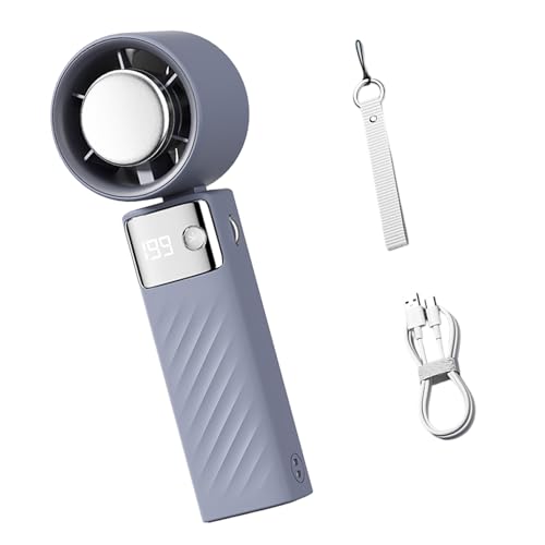FIRSTXIU-Ventilator, tragbarer Miniatur-Handventilator mit USB-Aufladung und LED-Anzeige für den Außenbereich und das Büro, Lüfter mit einstellbarer Geschwindigkeit von FIRSTXIU