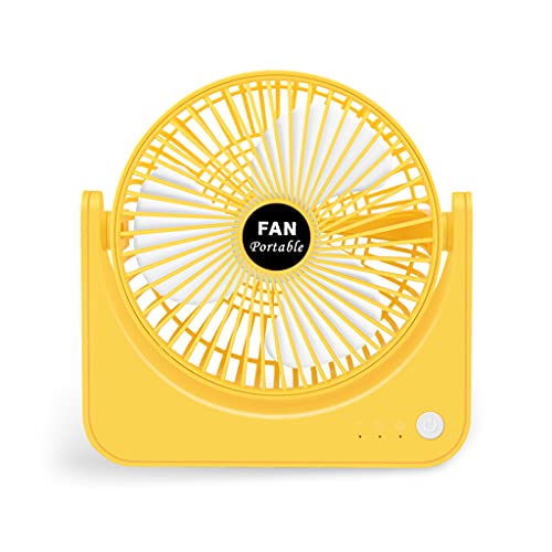 FIRSTXIU Ventilator, wiederaufladbarer Desktop-Ventilator, 3 Geschwindigkeiten, tragbarer USB-Ventilatorzyklus für das Home Office von FIRSTXIU