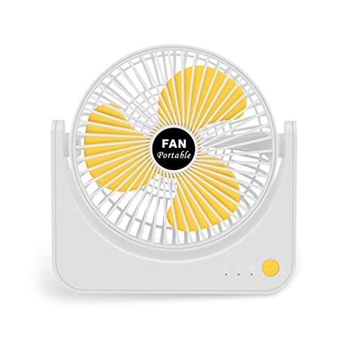 FIRSTXIU Ventilator, wiederaufladbarer Desktop-Ventilator, 3 Geschwindigkeiten, tragbarer USB-Ventilatorzyklus für das Home Office von FIRSTXIU
