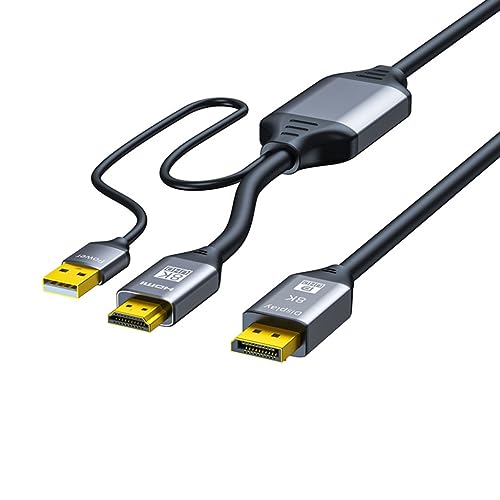 HDMI2.1 auf DP1.4 Adapter, HDMI-kompatibel zu DP-Stecker mit Chip-Display-Kabel für Monitor-Video-Konverter HDMI2.1 auf DP1.4 Adapter, HDMI-kompatibel zu DP-Stecker mit Chip-Display-Kabel für Monitor-Video-Konverter von FIRSTXIU