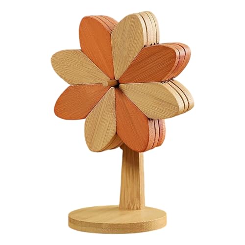 Hölzerne Hitzebeständige Trivetten Mit Ständer Windmühlen Designpolster Für Töpfe Pfanne Schalen Küchentischschutz Hohe Temperaturen Resistent Trivet von FIRSTXIU