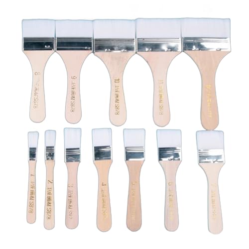Holzgriff Flacher Pinsel Pinsel 12 Pieze Breite Acrylpinsel Für Ölmalereien Handwerkskünstler Und Anfängerkünstler Geeignet Holzgriff Flacher Pinsel Pinsel 12 Pieze Breite Acrylpinsel Für Ölmalereien Handwerkskünstler Und Anfängerkünstler Geeignet von FIRSTXIU
