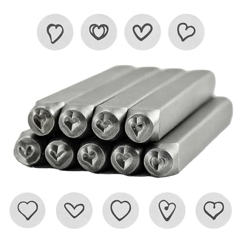 Praktische 3 Mm Herzförmige Designs Robuste Stahlmarken 9 Teile Set Accessoire Zum Handwerk Auf Verschiedenen Materialien Customes Stahlmarken von FIRSTXIU