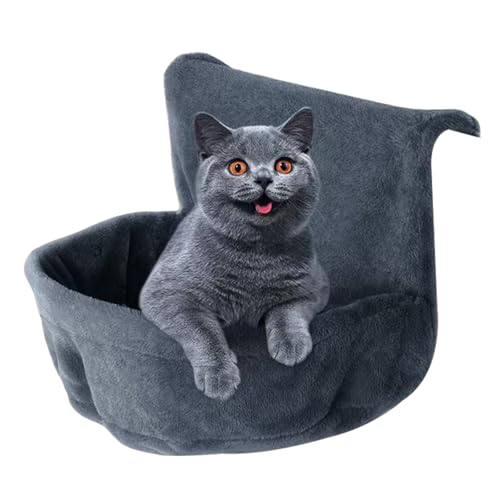 Praktisches Haustier Liege Bett Große Katzen Plüsch Hängende Hängematte Bett Warm Schlaf Ruhe Für Winter Kaltes Wetter Einfaches Waschen Katzen Hängematte von FIRSTXIU