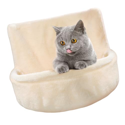 Praktisches Haustier Liege Bett Große Katzen Plüsch Hängende Hängematte Bett Warm Schlaf Ruhe Für Winter Kaltes Wetter Einfaches Waschen Katzen Hängematte von FIRSTXIU