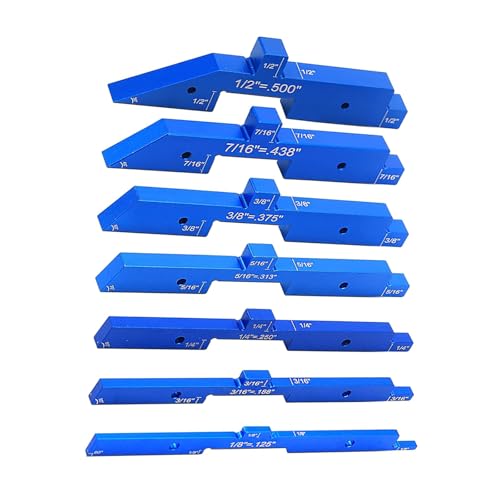 Precisions Setups Blöcke Höhenmessgerät Set Router Tisch Setup Stabwinkel Holzbearbeitung Aluminium Setup Stange Für Tischschneider Aluminium Präzisionsblöcke von FIRSTXIU