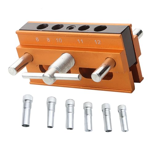 Selbstzentrierende Doweling Jig Kits Drill Guide Metrische Standardgröße Tragbarer Bohrhandbuch Holzbearbeitungsloch Positionierung Einstellbarer Dübel Jig von FIRSTXIU