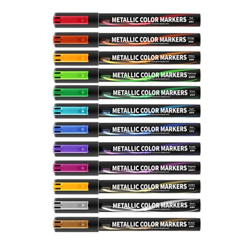Set Von 12 Metallic Marker Pen Farbstift Metallic Marker Pinsel Für Sammelalbbuchkartenherstellung Bastelmalmalerei Für Kunst Set Von 12 Metallic Marker Pen Farbstift Metallic Marker Pinsel Für Sammelalbbuchkartenherstellung Bastelmalmalerei Für Kunst von FIRSTXIU
