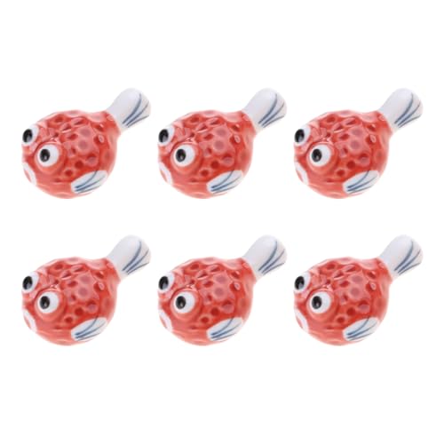 Set Von 6 Keramikpuffishfisch Stäbchen RESTKERAMIC MALTBIGHTENTIGN STIBEREN UTENSILHAPTER Keramikmaterial Für Küchenutensilien von FIRSTXIU