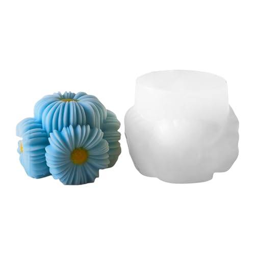 Silikonform Zum Handwerk Blumenkugel Kerze Handgefertigt Sonnenblumen Seifenform Desktop Ornament Temperaturresistent Silikonkerze von FIRSTXIU