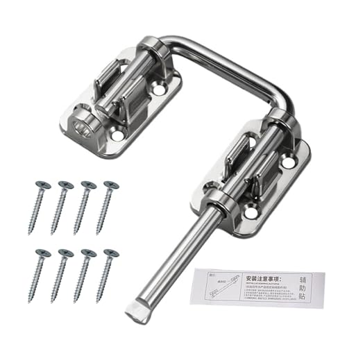 Stahltürbefestigungs Türschloss Set Mit Hardware 180 ° Rotationskapazität Einfach Installationen Für Patios Und Innenausstattung Premium Black Security Hardware Stahltürbefestigungs Türschloss Set Mit Hardware 180 ° Rotationskapazität Einfach Installationen Für Patios Und Innenausstattung Premium Black Security Hardware von FIRSTXIU
