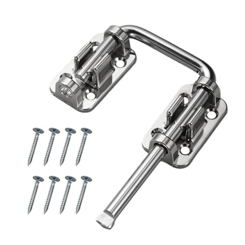 Stahltürbefestigungs Türschloss Set Mit Hardware 180 ° Rotationskapazität Einfach Installationen Für Patios Und Innenausstattung Premium Black Security Hardware Stahltürbefestigungs Türschloss Set Mit Hardware 180 ° Rotationskapazität Einfach Installationen Für Patios Und Innenausstattung Premium Black Security Hardware von FIRSTXIU
