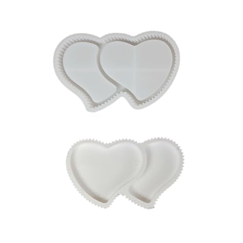 Striped Heart Tray Silicon Backform Wiederverwendbares Bastelwerkzeug Für Schokoladenseife Kerze Kreation Geschirrspüler Waschbarer Herzförmiger Seifen Kerzenform von FIRSTXIU