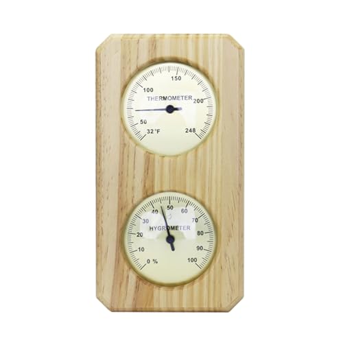 Temperaturfeuchtigkeitsmessungsmesser Wand Montiert Klares Maßstab Dampfraum Thermometer Hygrometermesser Für Sauna Raumtemperaturfeuchtigkeit von FIRSTXIU