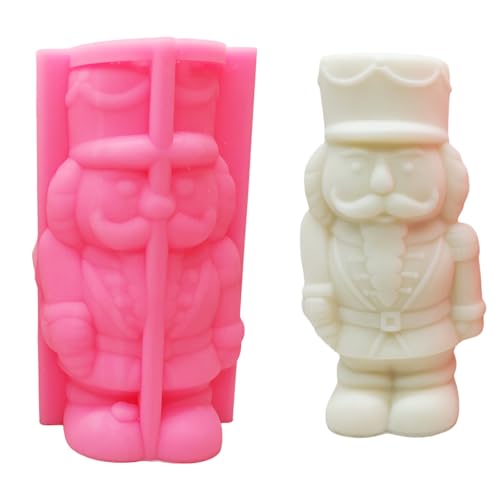 Weihnachtskörpern Soldier Silikonform Kompakt Nussknacker Solider Form Silikonform Für Duftende Kerzen Decors Weihnachtskerze von FIRSTXIU
