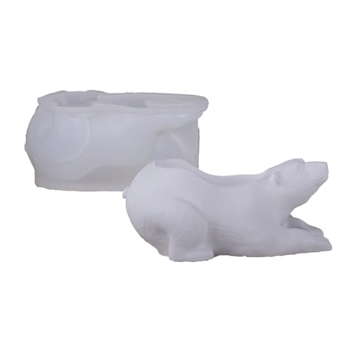 Wiederverwendbare Tierische Siliconform Blumentöpfe Kerzenherstellung Wärmesistentes Lebensmittel Sichere Materialien Kreatives Handwerk Accessoire Bären Silikonform von FIRSTXIU