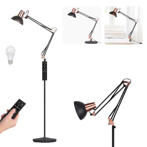FIRVRE LED Stehlampe mit Fernbedienung, Stehlampe Dimmbar Industrial, 3 Verwendungsmodi - Stehleuchte&Tischlampe&Clip-Lampe, Standlampe Schmal mit Fußschalter für Wohnzimmer Schlafzimmer Büro FIRVRE LED Stehlampe mit Fernbedienung, Stehlampe Dimmbar Industrial, 3 Verwendungsmodi - Stehleuchte&Tischlampe&Clip-Lampe, Standlampe Schmal mit Fußschalter für Wohnzimmer Schlafzimmer Büro von FIRVRE