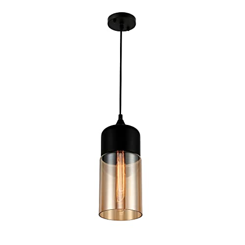 FIRVRE Sphärische Glas Pendelleuchte Moderne Industrielle Glas Lampenschirm Hängelampe Basierend Auf E27 Hängeleuchte Glühbirnen Vintage Esstischlampe Wohnzimmer Glasleuchte Innen Dekorativ von FIRVRE