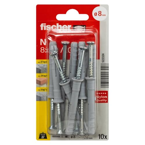 FISCHER FIXATION CHEVILLE CLOU N 8X60 S/12K NV, grau, one Size von FISCHER FIXATION