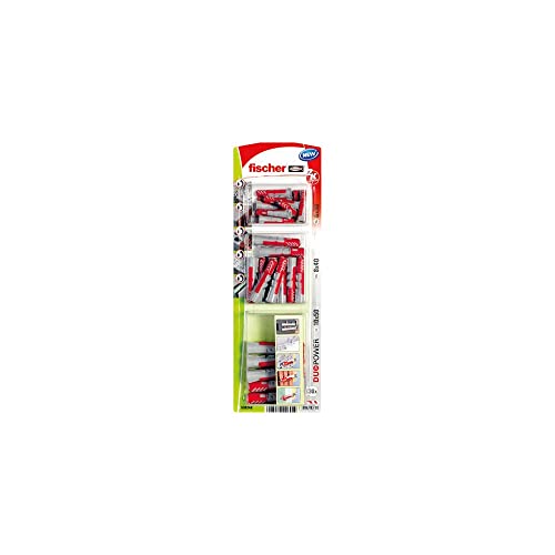 FISCHER FIXATION 4048962246919 Duopower Dübel 15 (6 x 30) 10 (8 x 40) 5 (10 x 50), farblos, Einheitsgröße von FISCHER FIXATION