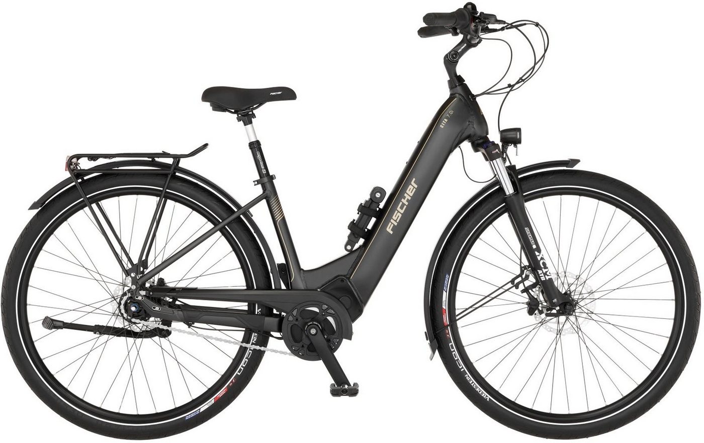 FISCHER Fahrrad E-Bike CITA 7.0I 630, 7 Gang Shimano Nexus Schaltwerk, Nabenschaltung, Mittelmotor, 630 Wh Akku, (Schloss) von FISCHER Fahrrad