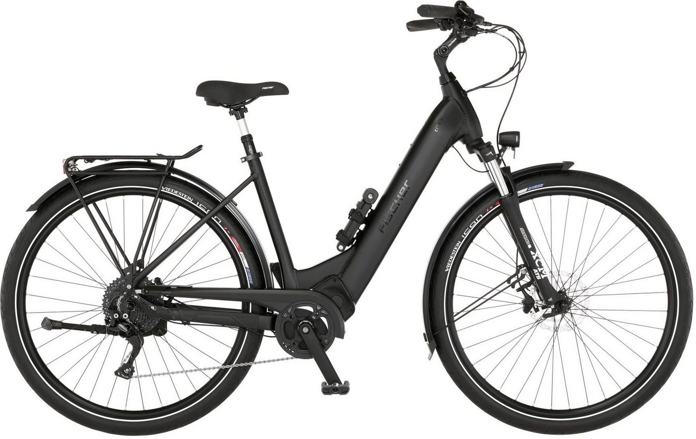 FISCHER Fahrrad E-Bike CITA 8.0I 711, 10 Gang Shimano Nexus Schaltwerk, Kettenschaltung, Mittelmotor, 711 Wh Akku, (Schloss) von FISCHER Fahrrad