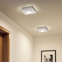 Fischer Leuchten - Deckenlampe Deckenleuchte led weiß Wohnraumlampe 3-Stufen Dimmer, Metall silber, 1x led 4W 360Lm warmweiß, LxBxH 17x17x4 cm, 2er Fischer Leuchten - Deckenlampe Deckenleuchte led weiß Wohnraumlampe 3-Stufen Dimmer, Metall silber, 1x led 4W 360Lm warmweiß, LxBxH 17x17x4 cm, 2er von FISCHER LEUCHTEN