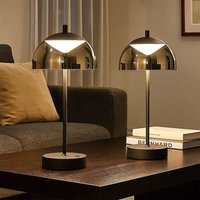 LED Tischlampe mit Touchdimmer Nachttischlampe Tischleuchte schwarz rauch, 2W 240lm warmweiß, neutralweiß, kaltweiß, DxH 18 x 35 cm, 2er Set von FISCHER LEUCHTEN