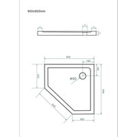 Duschkabine Eckeinstieg Komplettdusche komplett Dusche Duschabtrennung Duschkabinen eckdusche Lippe - Gestreift - 90 x 90 x 190 cm - mit Duschtasse von FISCHER UND ADAMEK