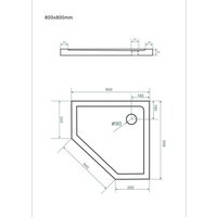 Duschkabine Eckeinstieg Komplettdusche komplett Dusche Duschabtrennung Duschkabinen Eckdusche Fertigdusche - Gestreift - Grösse: 80 x 80 x 190 cm von FISCHER UND ADAMEK