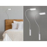 2er set led Leselampen dimmbar, Schwanenhals Bettlampen zum Anschrauben von FISCHER & HONSEL