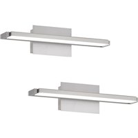 2er set led Wandlampen Silber schwenkbar & dimmbar, Breite 40cm von FISCHER & HONSEL