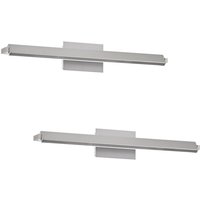2er set led Wandlampen Silber schwenkbar & dimmbar, Breite 60cm von FISCHER & HONSEL