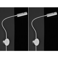Fischer&honsel - 2er set led Wandlampen dimmbar, Schwanenhals Leselampen Wandmontage von FISCHER & HONSEL