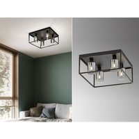 Fischer&honsel - Deckenleuchte iska 4flammig 45x45cm Schwarz mit Rauchglas Fischer&honsel - Deckenleuchte iska 4flammig 45x45cm Schwarz mit Rauchglas von FISCHER & HONSEL