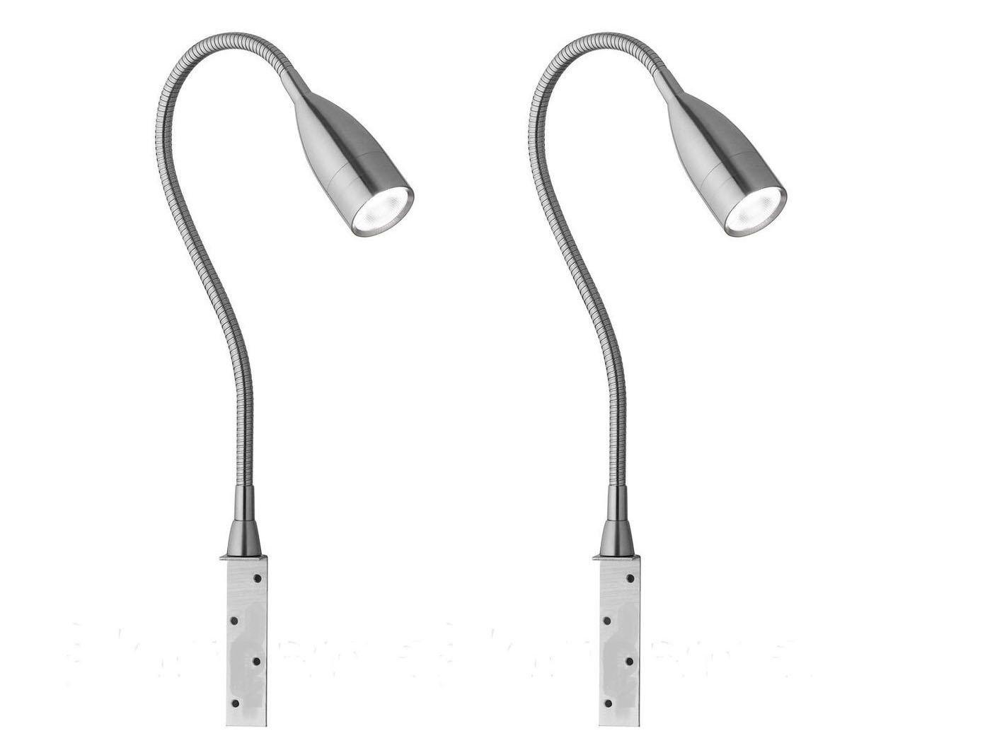 FISCHER & HONSEL LED Leselampe, Dimmfunktion, LED fest integriert, Warmweiß, 2er SET Bett-Leuchten für Kopfende Couch, Schwanenhals-Lampen dimmbar FISCHER & HONSEL LED Leselampe, Dimmfunktion, LED fest integriert, Warmweiß, 2er SET Bett-Leuchten für Kopfende Couch, Schwanenhals-Lampen dimmbar von FISCHER & HONSEL