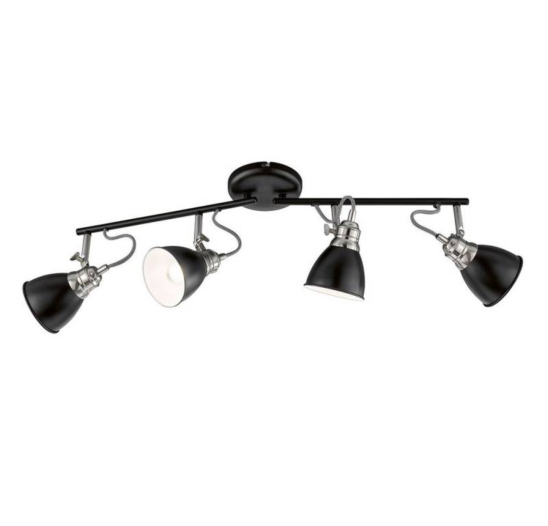 FISCHER & HONSEL Deckenstrahler, Leuchtmittel nicht inklusive, Deckenstrahler Wohnzimmerlampe modern Spots verstellbar schwarz 4xE14 von FISCHER & HONSEL
