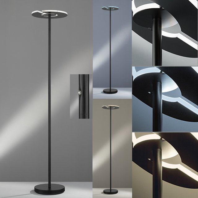 FISCHER & HONSEL LED Deckenfluter Dent, Dimmfunktion, LED fest integriert, warmweiß - kaltweiß von FISCHER & HONSEL