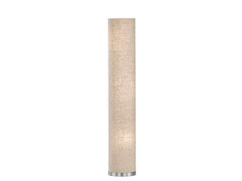 FISCHER & HONSEL LED Stehlampe, Dimmfunktion, LED wechselbar, Warmweiß, Kleine Bodenlampe innen dimmbar mit Leinen Lampenschirm Design Beige von FISCHER & HONSEL