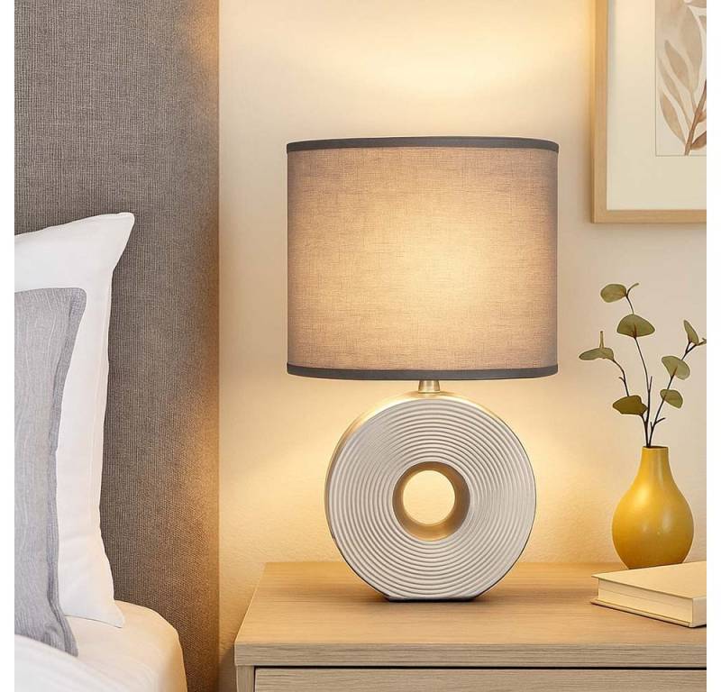 FISCHER & HONSEL LED Tischleuchte, Leuchtmittel inklusive, Warmweiß, Nachttischlampe Tischleuchte Leseleuchte Keramik Wohnzimmerlampe FISCHER & HONSEL LED Tischleuchte, Leuchtmittel inklusive, Warmweiß, Nachttischlampe Tischleuchte Leseleuchte Keramik Wohnzimmerlampe von FISCHER & HONSEL