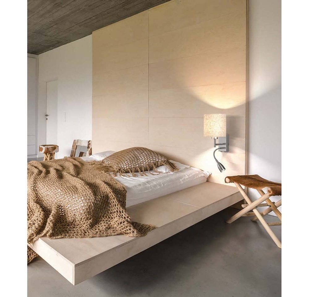 FISCHER & HONSEL LED Wandleuchte, Leuchtmittel nicht inklusive, Wandleuchte Bettlampe Leseleuchte Spot flexibel Textil FISCHER & HONSEL LED Wandleuchte, Leuchtmittel nicht inklusive, Wandleuchte Bettlampe Leseleuchte Spot flexibel Textil von FISCHER & HONSEL
