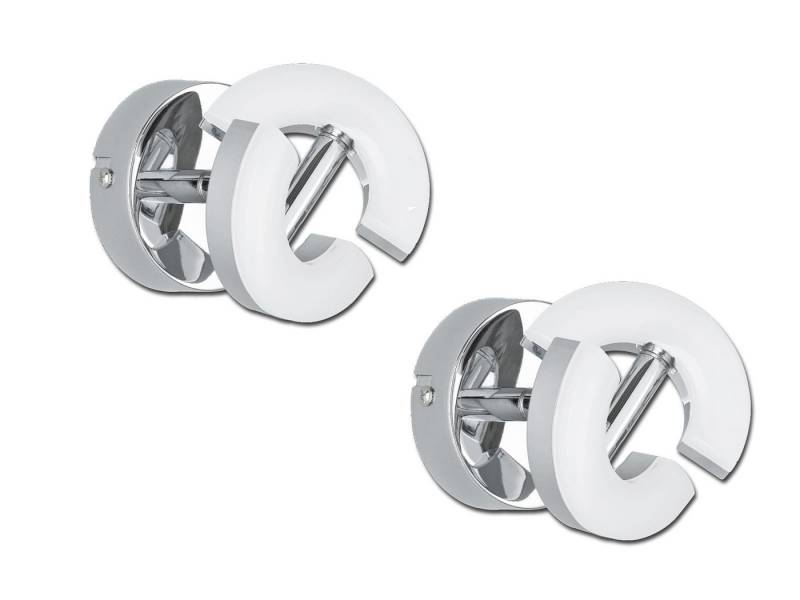 FISCHER & HONSEL LED Wandstrahler, LED fest integriert, Warmweiß, 2er SET kleine Aufputz Wand-Spots Innen, Aufbau-Leuchte Küchenstrahler von FISCHER & HONSEL