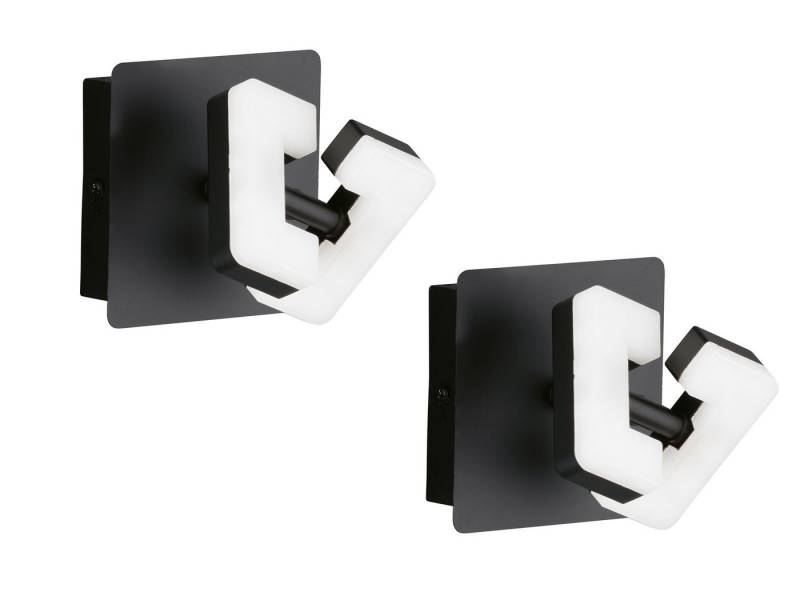 FISCHER & HONSEL LED Wandstrahler, LED fest integriert, Warmweiß, 2er SET Designer Wandspots Wandleuchten Innen mit Schalter, 11cm klein von FISCHER & HONSEL