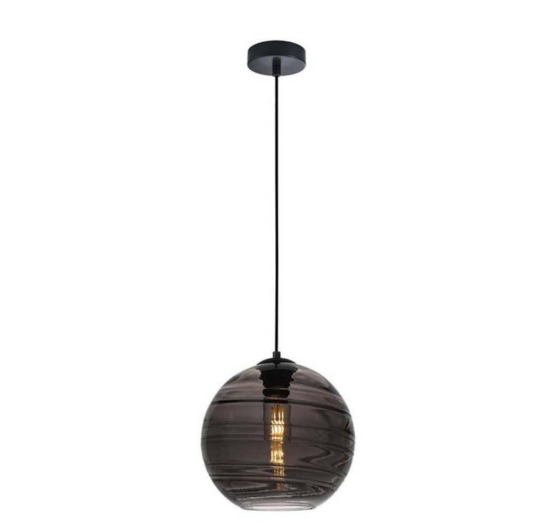 FISCHER & HONSEL Pendelleuchte, Leuchtmittel nicht inklusive, Hängelampe Esstischleuchte Pendellampe Rauchglas Wohnzimmerleuchte von FISCHER & HONSEL