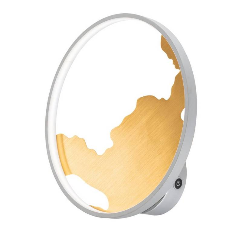 FISCHER & HONSEL LED Wandleuchte, LED-Leuchtmittel fest verbaut, Warmweiß, Wandleuchte Wandlampe Touchdimmer LED Wohnzimmerlampe silber gold von FISCHER & HONSEL