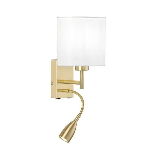Fischer & Honsel Wandleuchte Dreamer Mit Led Leselicht Messing Wandleuchte E27 B-Ware von FISCHER & HONSEL