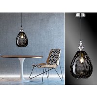 Kleine Pendelleuchte uller mit Rauchglas Lampenschirm, ø 20cm Kleine Pendelleuchte uller mit Rauchglas Lampenschirm, ø 20cm von HONSEL