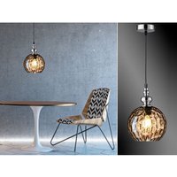 Kleine Pendelleuchte uller mit Glaskugel Amberfarbig, ø 20cm Kleine Pendelleuchte uller mit Glaskugel Amberfarbig, ø 20cm von HONSEL