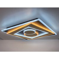 LED Deckenleuchte RATIO Schwarz Gold mit Fernbedienung, 50x50cm LED Deckenleuchte RATIO Schwarz Gold mit Fernbedienung, 50x50cm von FISCHER & HONSEL